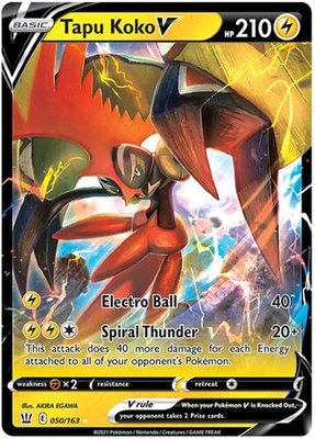 > Tapu Koko V - 050/163 // Pokémon kaart (Battle Styles)