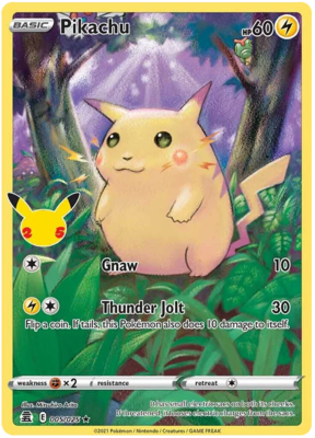 Pikachu Holo Rare - 5/25 // Pokémon kaart (Celebrations)