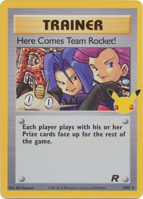 Here Comes Team Rocket! Trainer Holo Rare  - 15/82 // Pokémon kaart (Celebrations)