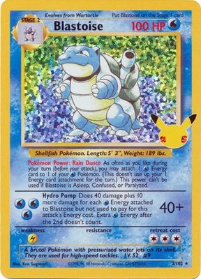 Blastoise Holo Rare  - 2/102 // Pokémon kaart (Celebrations)
