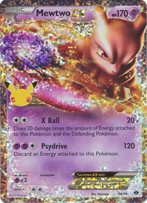 Mewtwo EX Ultra Rare - 54/99 // Pokémon kaart (Celebrations)