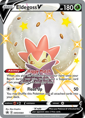 > Shiny Eldegoss V Full Art - SHSH084 // Pokémon kaart (Shining Fates Promo)