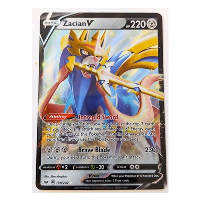 Zacian V - 138/202 // Pokémon kaart (Sword & Shield)