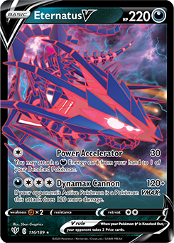 > Eternatus V - 116/189 // Pokémon kaart (Darkness Ablaze)