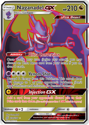 Naganadel Full Art GX - 230/236 // Pokémon kaart (Unified Minds)