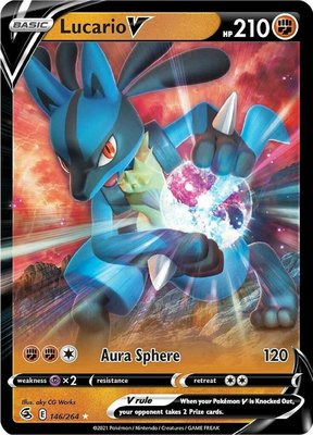 Lucario V - 146/264 // Pokémon kaart (Fusion Strike)