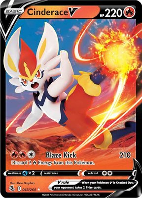Cinderace V - 043/264 // Pokémon kaart (Fusion Strike)