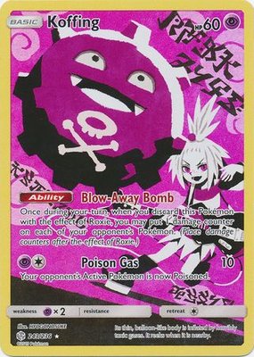 Koffing (Secret Rare) - 243/246 // Ultra Zeldzame Pokémon kaart (Cosmic Eclipse)