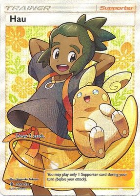 Hau Full Art Trainer - 144/145// Pokémon kaart (Guardians Rising)