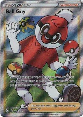 Ball Guy Full Art Trainer - 065/072 // Pokémon kaart (Shining Fates)