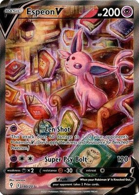 Espeon V [Alternate Art] - 180/189 // Pokémon kaart (Evolving Skies)