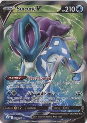 Suicune V [Full Art] - 173/203 // Pokémon kaart (Evolving Skies)