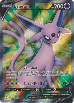 Espeon V [Full Art] - 179/203 // Pokémon kaart (Evolving Skies)