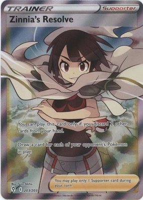 Zinnia's Resolve [Full Art] - 203/203 // Pokémon kaart (Evolving Skies)