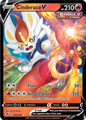 Cinderace V - 044/264 // Pokémon kaart (Fusion Strike)