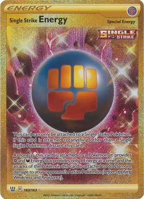 Single Strike Energy (Gold Secret Rare) - 183/163 // Pokémon kaart (Battle Styles)
