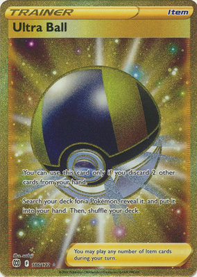 Ultra Ball Trainer  - 186/172// Pokémon kaart (Brilliant Stars)