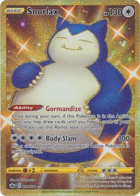 Snorlax- 224/198 [Gold Secret Rare] // Pokémon kaart (Chilling Reign)