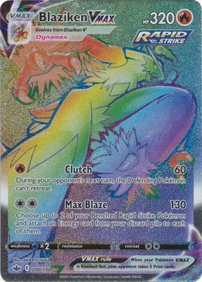 Blaziken VMAX - 200/198 [Hyper Rare] // Pokémon kaart (Chilling Reign)