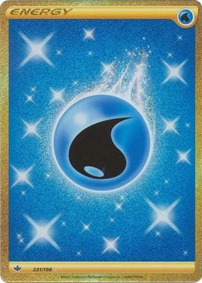 Water Energy- 231/198 [Gold Secret Rare] // Pokémon kaart (Chilling Reign)