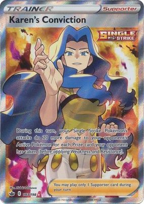 Karen's Conviction - 193/198 [Full Art Ultra Rare] // Pokémon kaart (Chilling Reign)