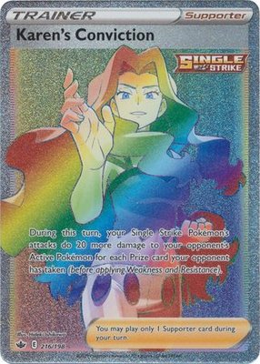 Karen's Conviction - 216/198  [Hyper Rare] // Pokémon kaart (Chilling Reign)