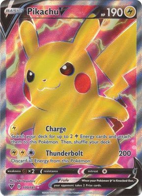 Pikachu V - 170/185 [Full Art] // Pokémon kaart (Vivid Voltage)