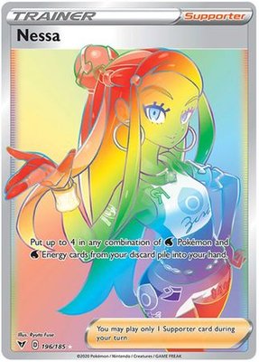 Nessa - 196/185 [Hyper Rare] // Pokémon kaart (Vivid Voltage)