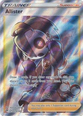 Allister - 179/185 [Full Art Ultra Rare] // Pokémon kaart (Vivid Voltage)