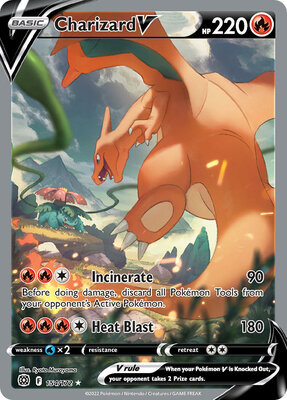 Charizard V - 154/172 - Alternate Art Ultra Rare // Pokémon kaart (Brilliant Stars)