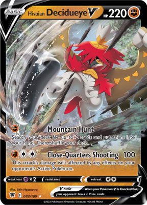 Hisuian Decidueye V - 083/189 - Ultra Rare // Pokémon kaart (Astral Radiance)