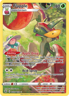 Flapple - TG02/TG30 - Ultra Rare // Pokémon kaart (Astral Radiance)