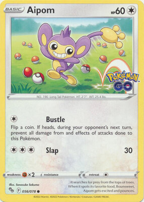 Aipom - 056/078 - Common // Pokémon kaart (Pokémon GO)