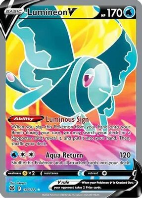 Lumineon V - 155/172 - Full Art Ultra Rare // Pokémon kaart (Brilliant Stars)