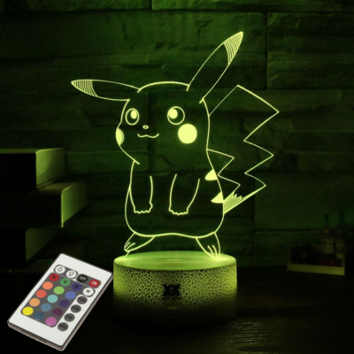 Pikachu Sfeerlamp (LED) inclusief afstandbediening