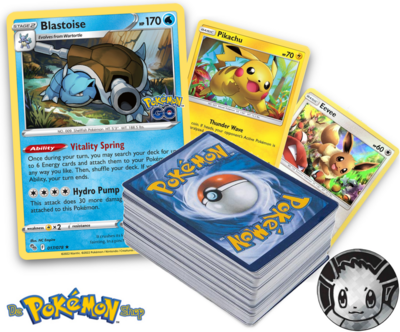 Blastoise Pokémon Set met 60 kaarten - Inclusief Pikachu, Eevee en Zeldzame holos! (+Coin)