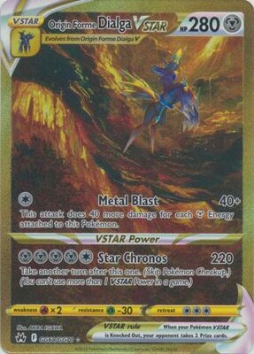 Origin Forme Dialga VSTAR - GG68/GG70  - Gold Secret/ Pokémon kaart (Crown Zenith)
