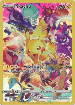 Pikachu - 160/159  - Secret Rare / Pokémon kaart (Crown Zenith)