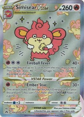 Simisear VSTAR - GG37/GG70  -Ultra Rare / Pokémon kaart (Crown Zenith)