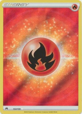 Fire Energy - 153/159 - Full Art Ultra Rare (Crown Zenith)