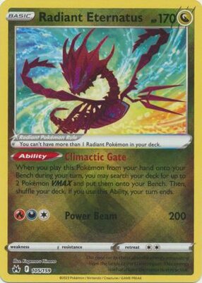 Radiant Eternatus - 105/159 - Radiant Rare/ Pokémon kaart (Crown Zenith)