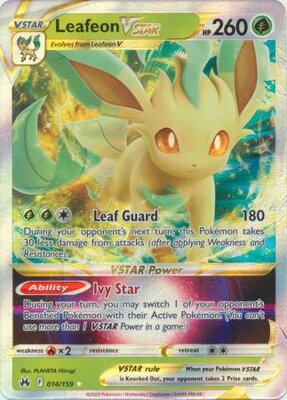 Leafeon VSTAR - 014/159 - Ultra Rare / Pokémon kaart (Crown Zenith)