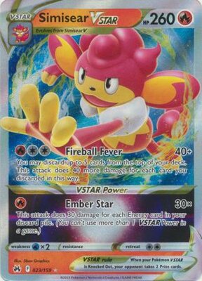 Simisear VSTAR - 023/159 - Ultra Rare / Pokémon kaart (Crown Zenith)