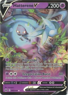 Hatterene V - 065/159 - Ultra Rare / Pokémon kaart (Crown Zenith)