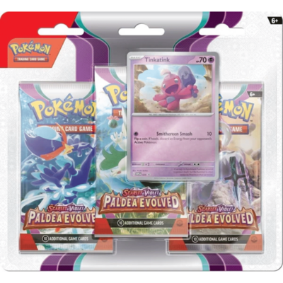 Pokémon – Paldea Evolved – 3 Pack Blister Tinkatink