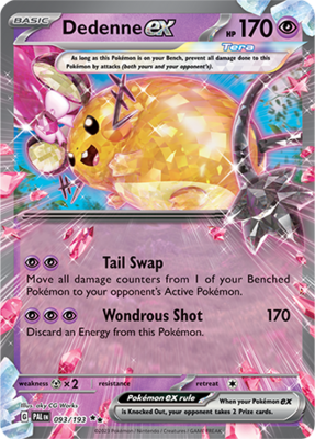Dedenne EX Double Rare - PAL 093 - Pokémon kaart (Scarlet & Violet - Paldea Evolved)