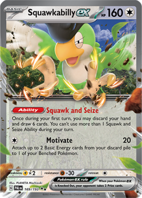 Squawkabilly EX Double Rare - PAL 169 - Pokémon kaart (Scarlet & Violet - Paldea Evolved)