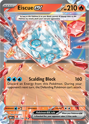 Eiscue EX Double Rare - OBF 042- Pokémon kaart (Scarlet & Violet - Obsidian Flames)