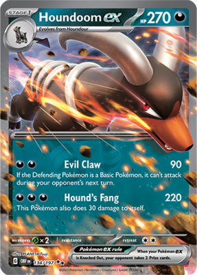 Houndoom EX Double Rare - OBF 134 - Pokémon kaart (Scarlet & Violet - Obsidian Flames)