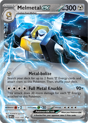 Melmetal EX Double Rare - OBF 153 - Pokémon kaart (Scarlet & Violet - Obsidian Flames)